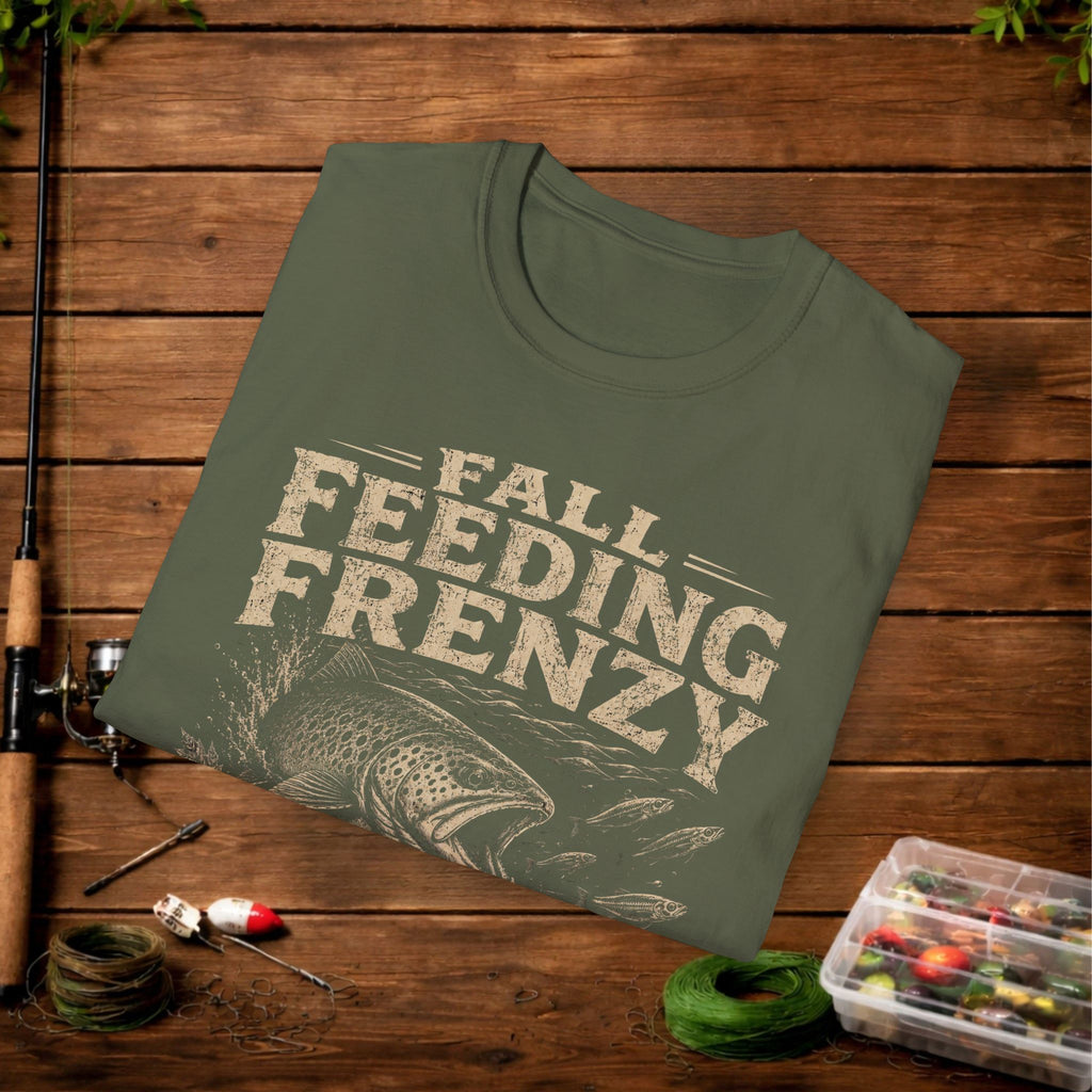 Fall Feeding Frenzy Fishing T‑Shirt — Time to Eat Angler Tee