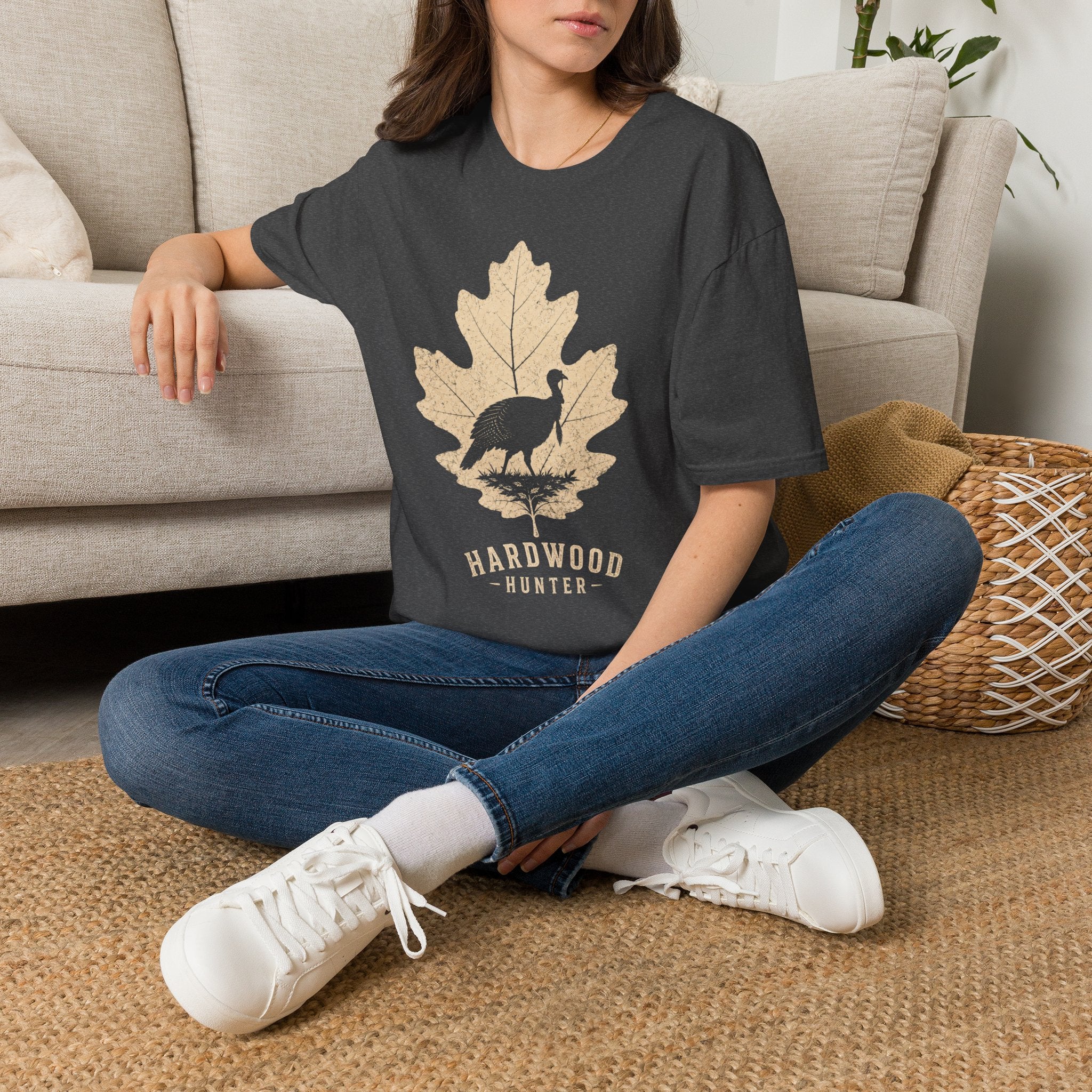 Hardwood Hunter Turkey T-Shirt — Autumn Leaf Turkey Graphic Tee