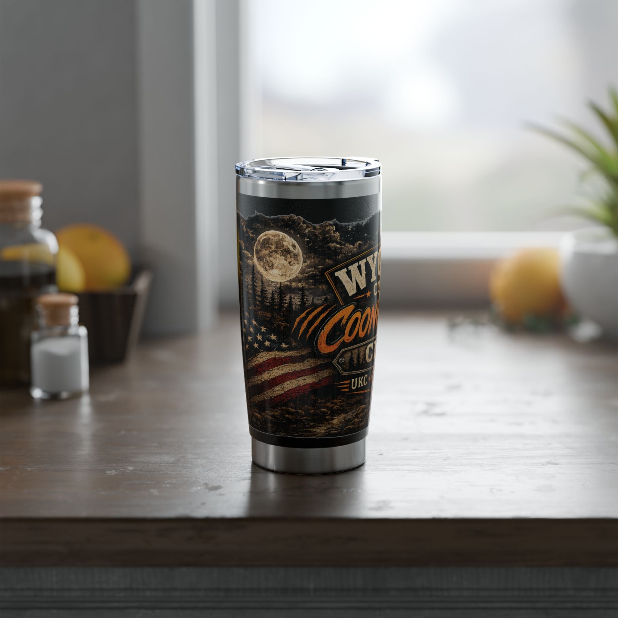 Coonhunter Club 20oz Tumbler — Wyoming County Outdoor Hunting Travel Mug