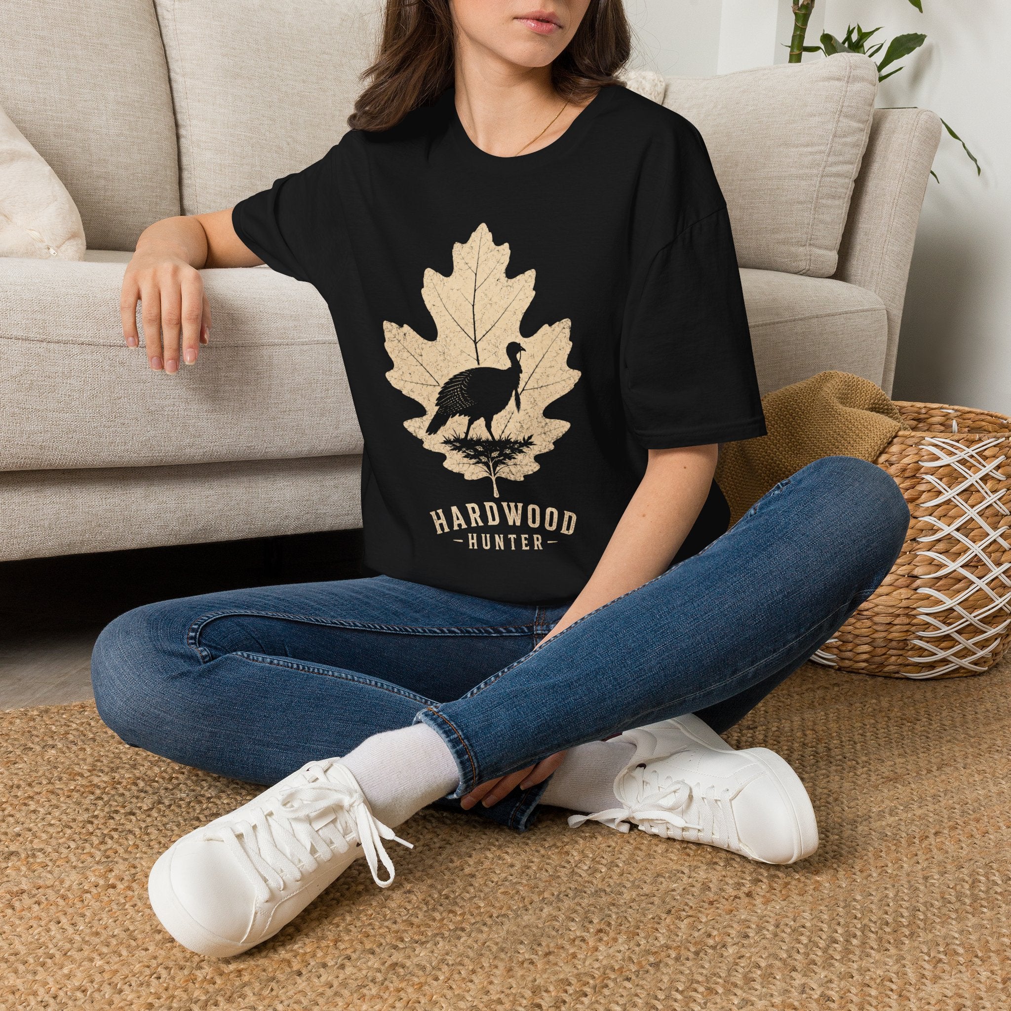 Hardwood Hunter Turkey T-Shirt — Autumn Leaf Turkey Graphic Tee