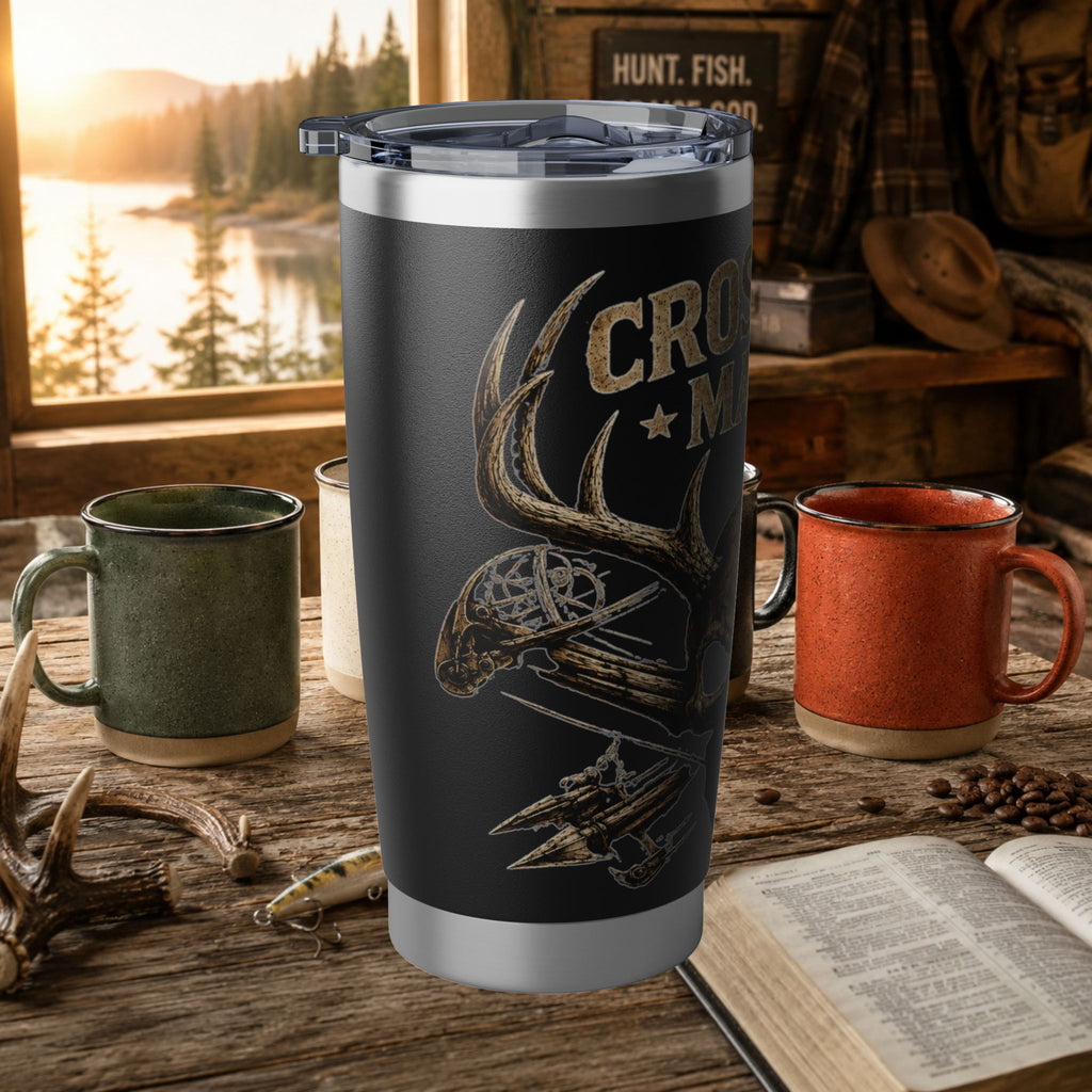 Crossbow Mafia 20oz Tumbler — Skull Hunting Travel Mug