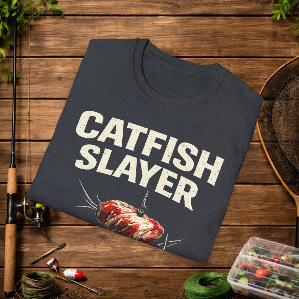 Catfish Slayer Shirt – Limits or GTFO Fishing Tee – Catfishing Angler Shirt – Funny Catfish Fishing Shirt