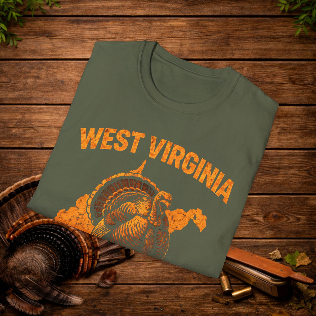 West Virginia Strut Turkey Hunting Shirt – WV Gobbler Tee – Mountain State Turkey Season Shirt – Hunter Gift