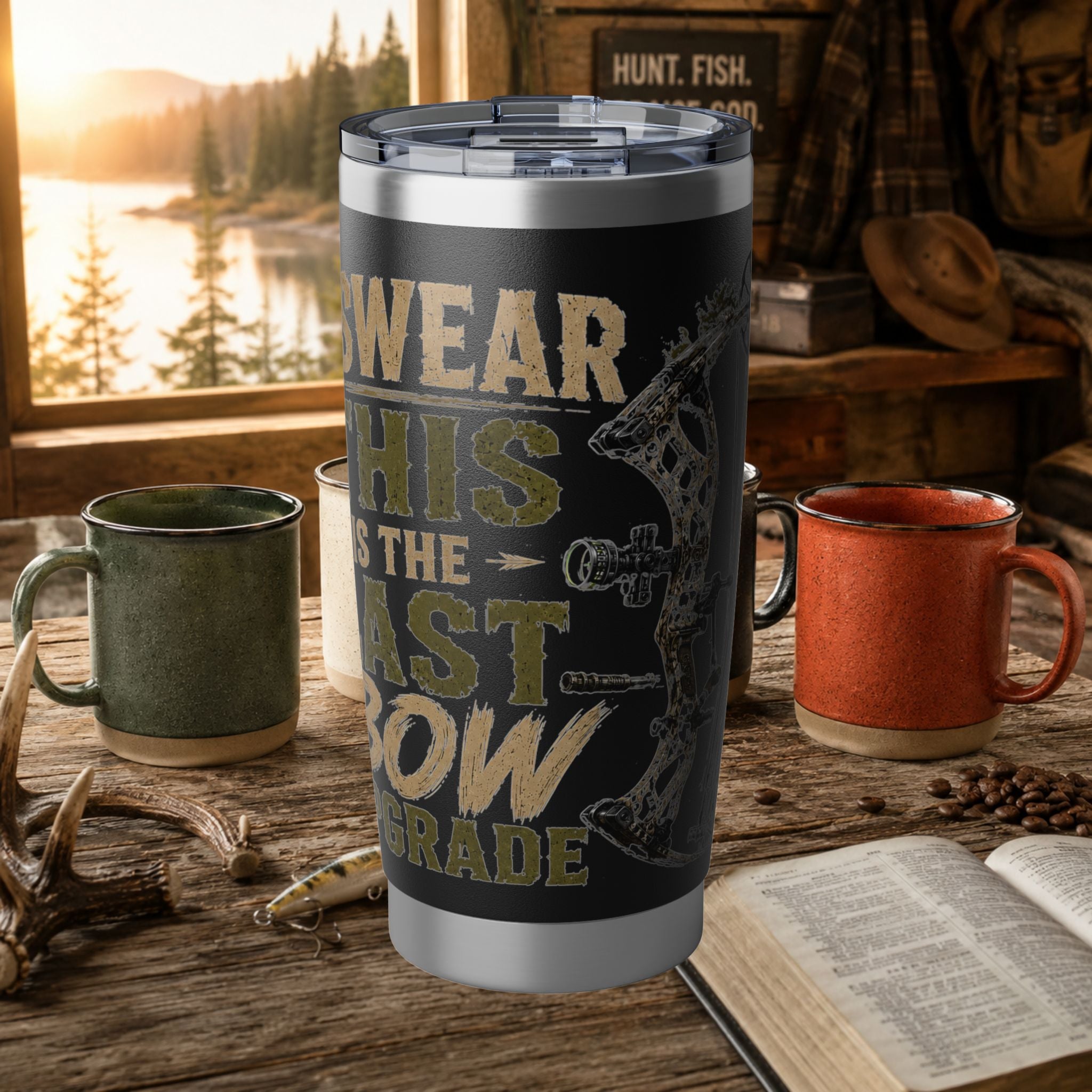 Bowhunter 20oz Tumbler – Last Bow Upgrade, I Swear | Hunting Gift | Wild Wonderful Wear