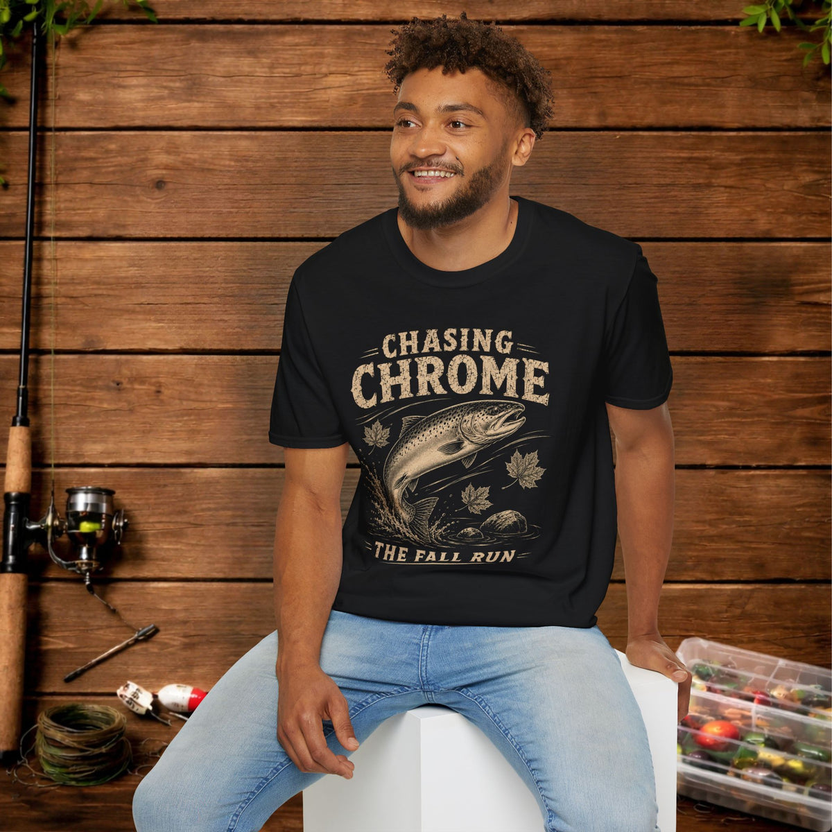 Chasing Chrome Fishing T-Shirt — The Fall Run Trout Tee