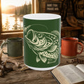 Black Crappie Fishing Ceramic Mug – Vintage Angler Coffee Cup | Gift for Fishermen | 11oz & 15oz