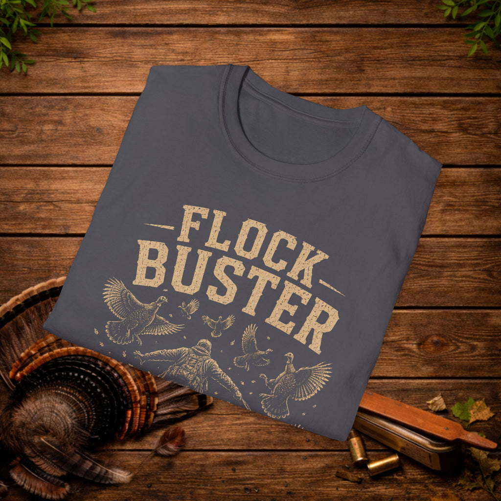 Flock Buster Hunting T-Shirt | Fall Turkey Season Tee | Wild Wonderful Wear