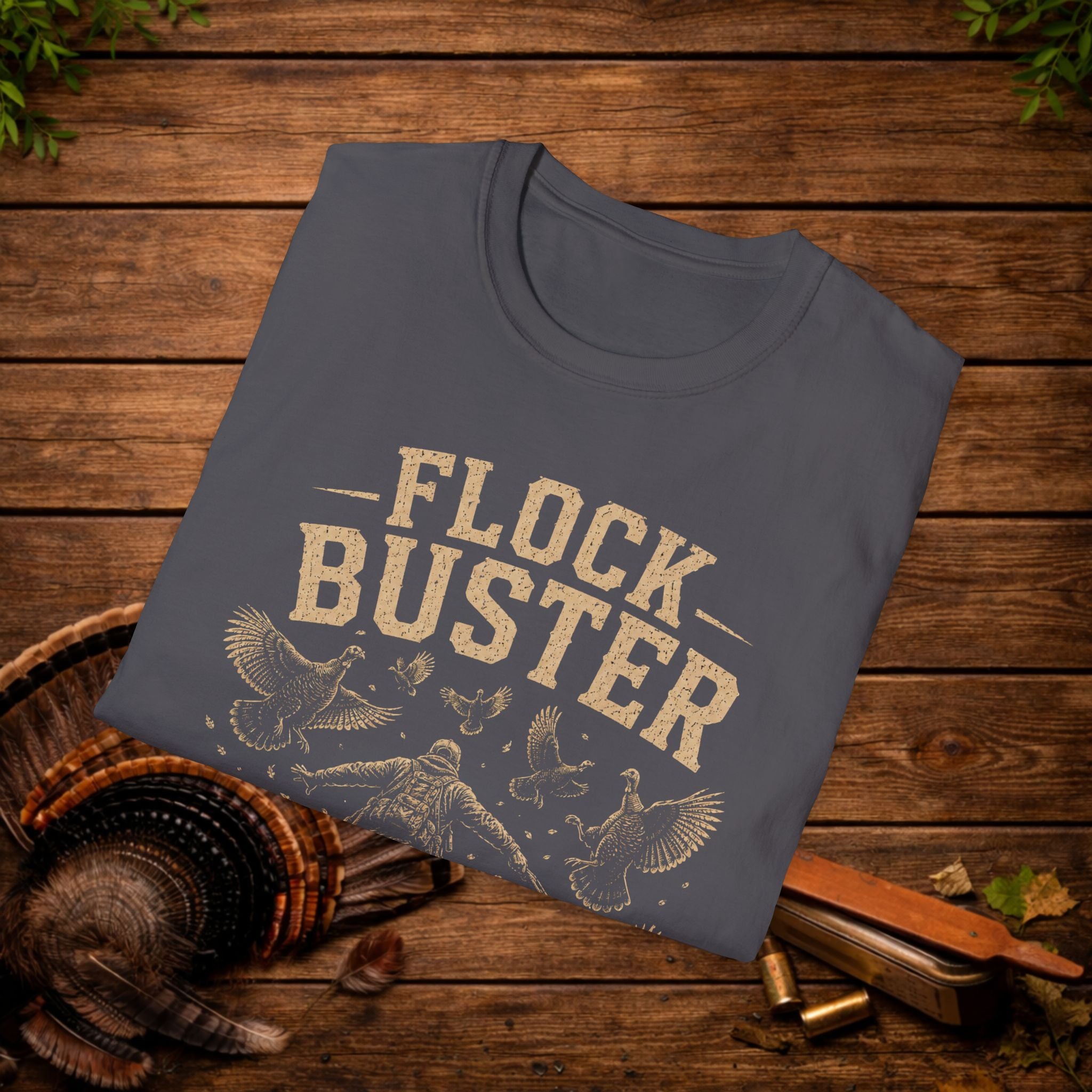 Flock Buster Hunting T-Shirt | Fall Turkey Season Tee | Wild Wonderful Wear