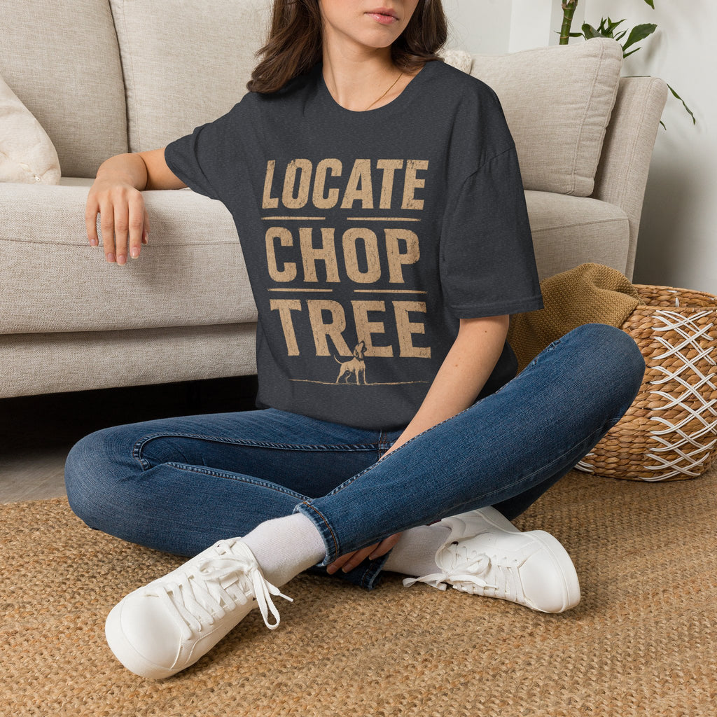Locate Chop Tree Coon Hunting T-Shirt | Vintage Houndsman Graphic Tee | Wild Wonderful Wear