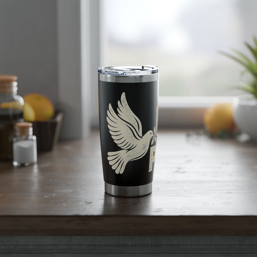 20oz Tumbler — "Peace Is Power" Insulated Travel Cup