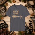 Follow The Chop Coon Hunting T-Shirt | Houndsman Dog Waveform Graphic Tee | Wild Wonderful Wear