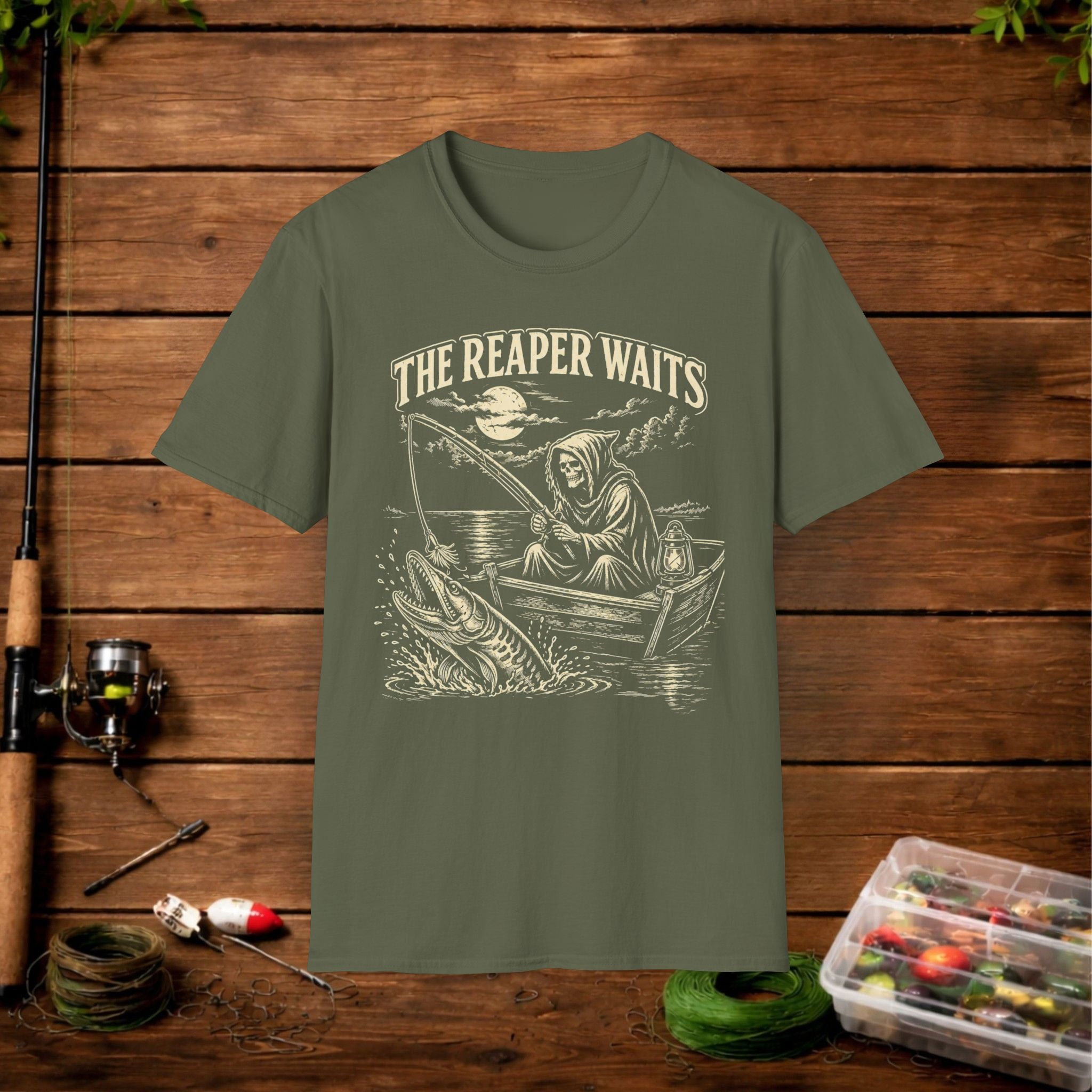 T-Shirt — "The Reaper Waits" Vintage Grim Reaper Graphic