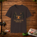 They're Eating Them All Fishing T-Shirt — Funny Campfire Monster Tee