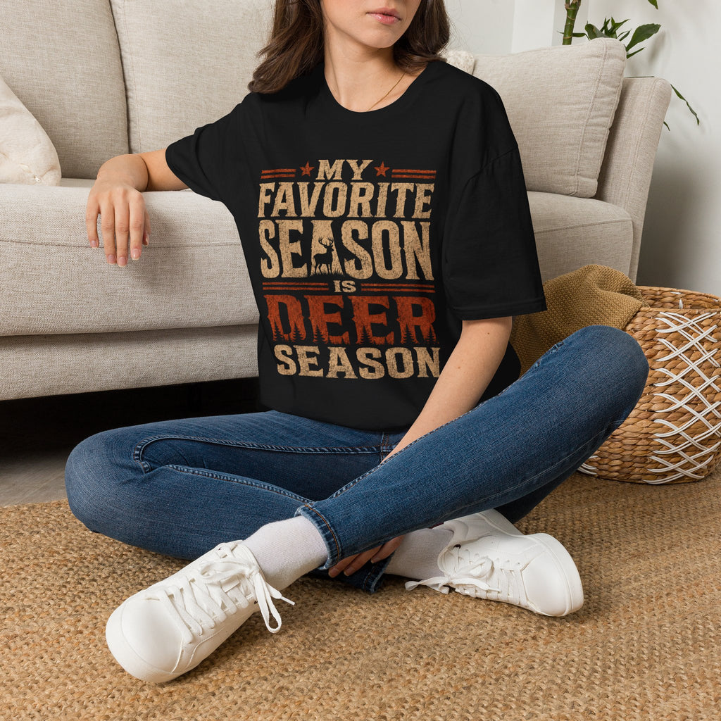 Deer Season T‑Shirt — "My Favorite Season Is Deer Season" Rustic Hunting Tee