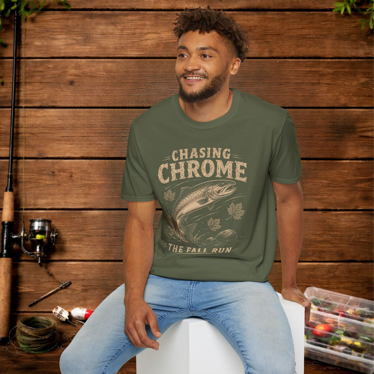 Chasing Chrome Fishing T-Shirt — The Fall Run Trout Tee