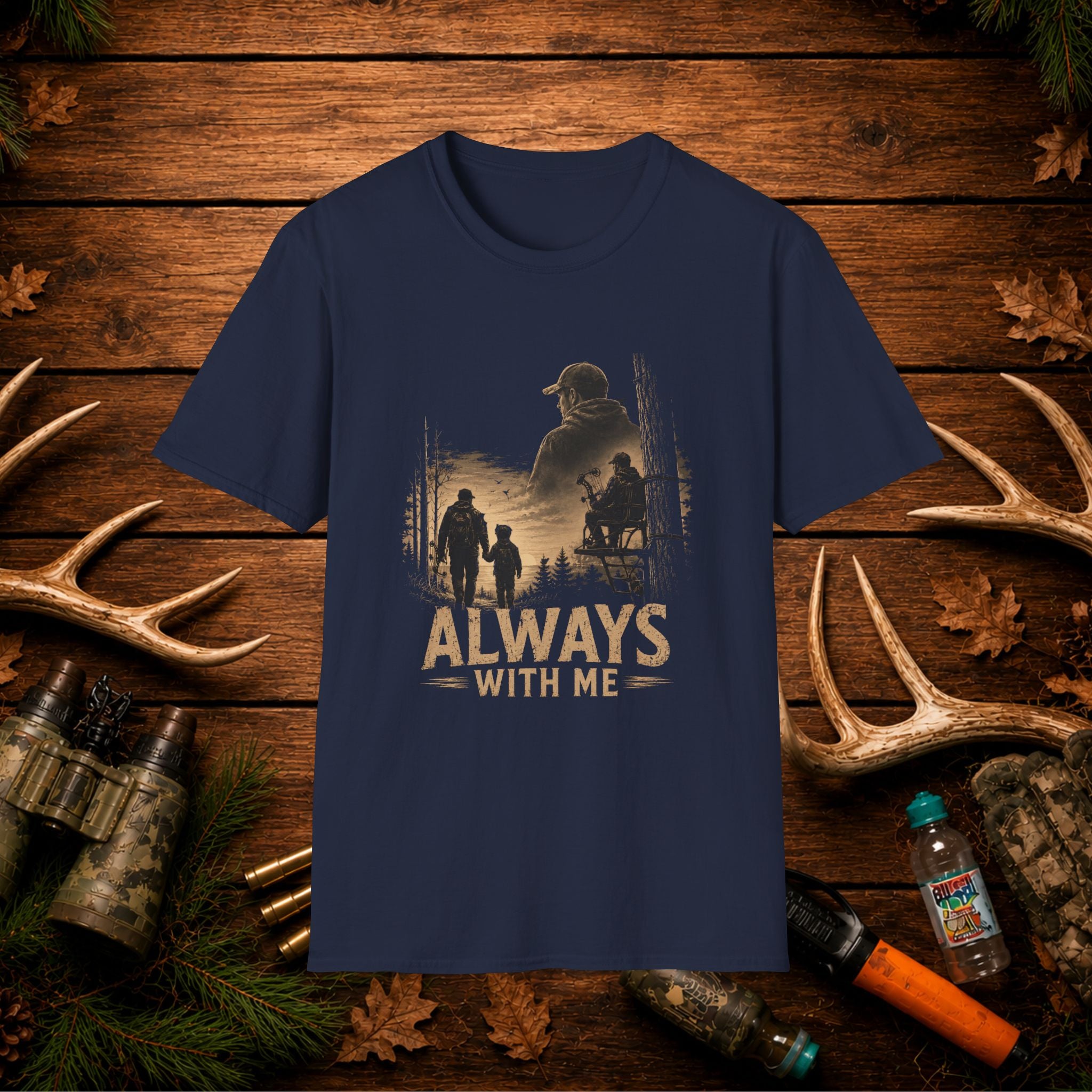 Always With Me Deer Hunting T-Shirt – Vintage Memorial Tee