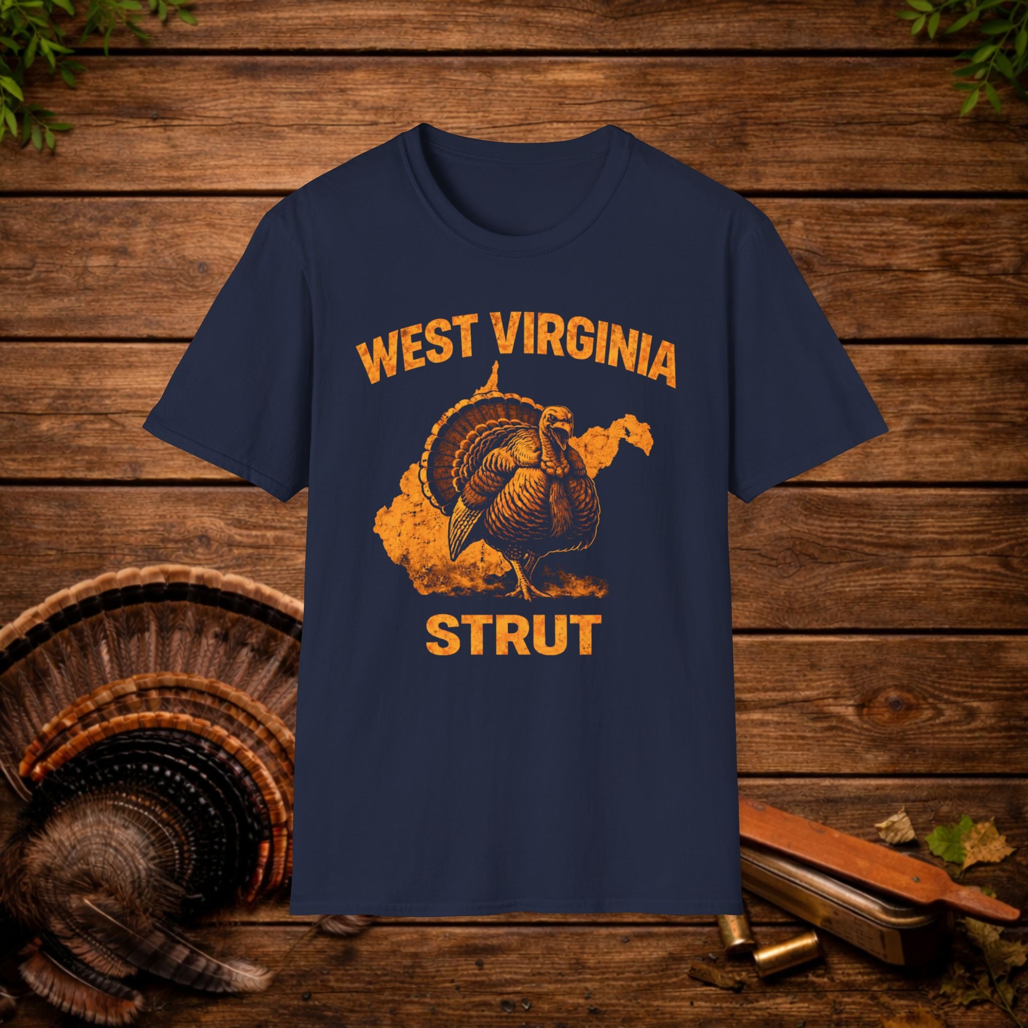 West Virginia Strut Turkey Hunting Shirt – WV Gobbler Tee – Mountain State Turkey Season Shirt – Hunter Gift