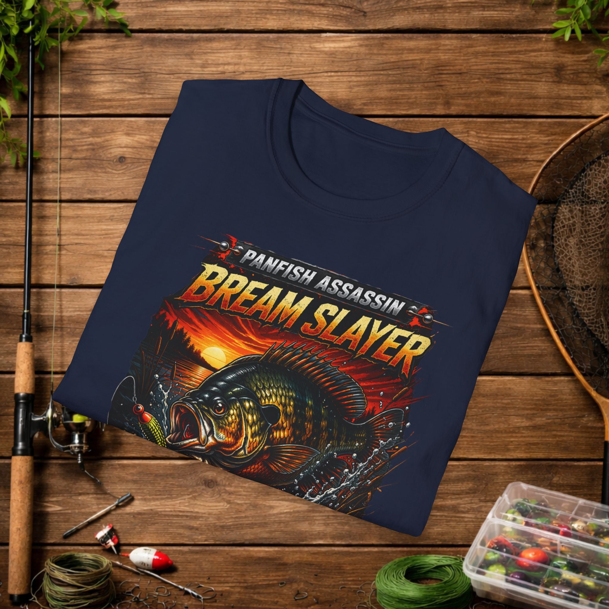 Bream Slayer Fishing Shirt – Panfish Assassin Tee – Funny Bream Fishing Shirt – Bluegill Angler Gift