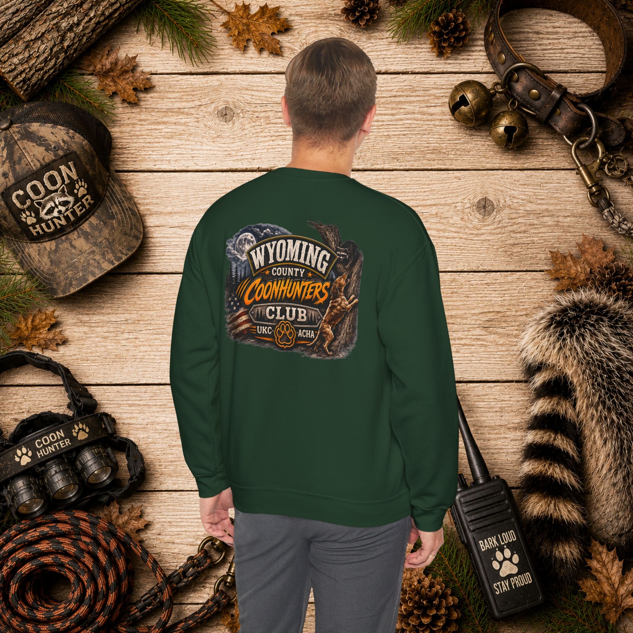 Wyoming Coonhunters Club Crewneck Sweatshirt