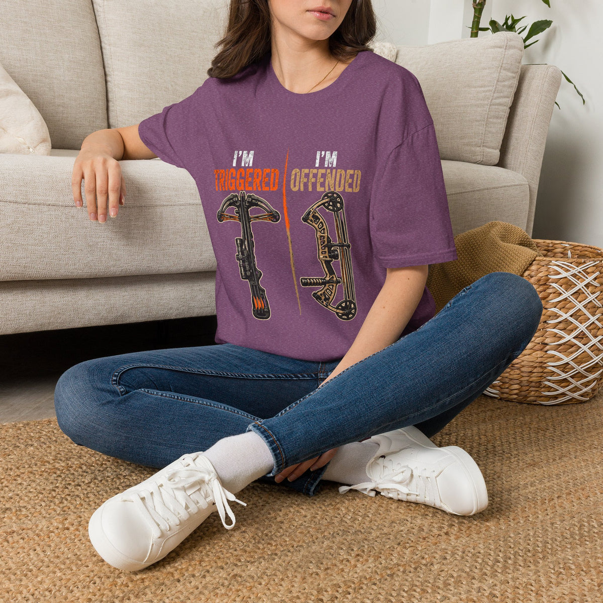 I'm Triggered, I'm Offended Crossbow T-Shirt – Funny Hunting Tee