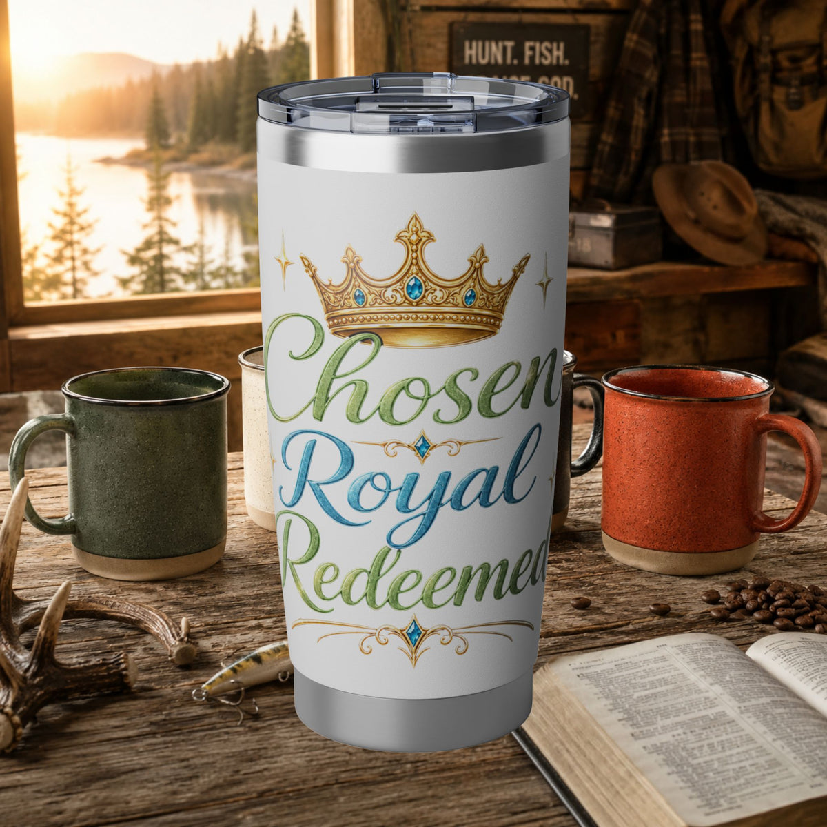 Chosen Royal Redeemer 20oz Tumbler | Inspirational Christian Travel Mug