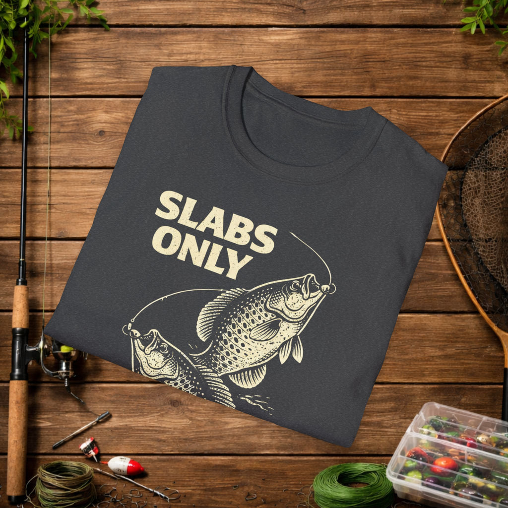 Slabs Only Crappie Fishing Shirt – Crappie Life Tee – No Dinks Funny Fishing Shirt – Crappie Angler Gift