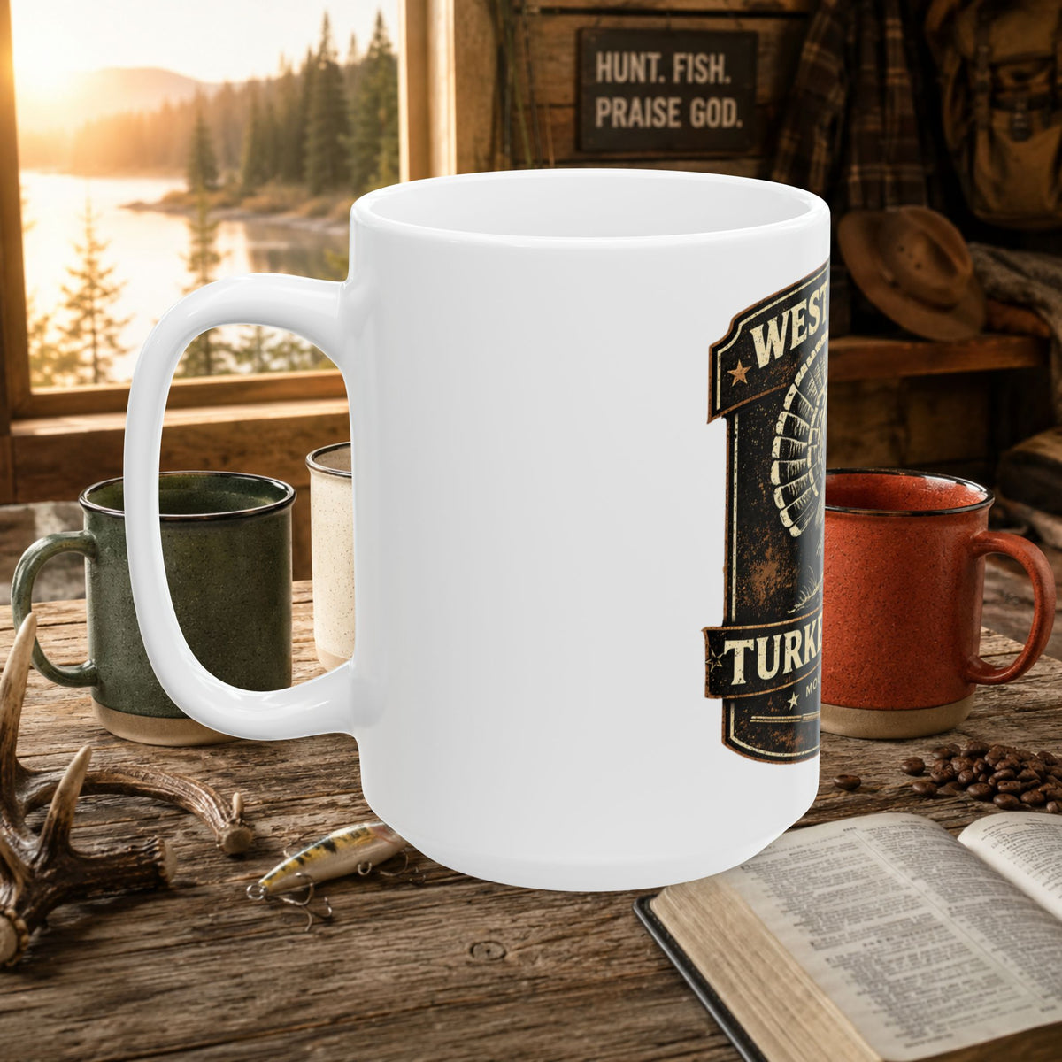 West Virginia Turkey Season Hunting Coffee Mug – 15oz Ceramic