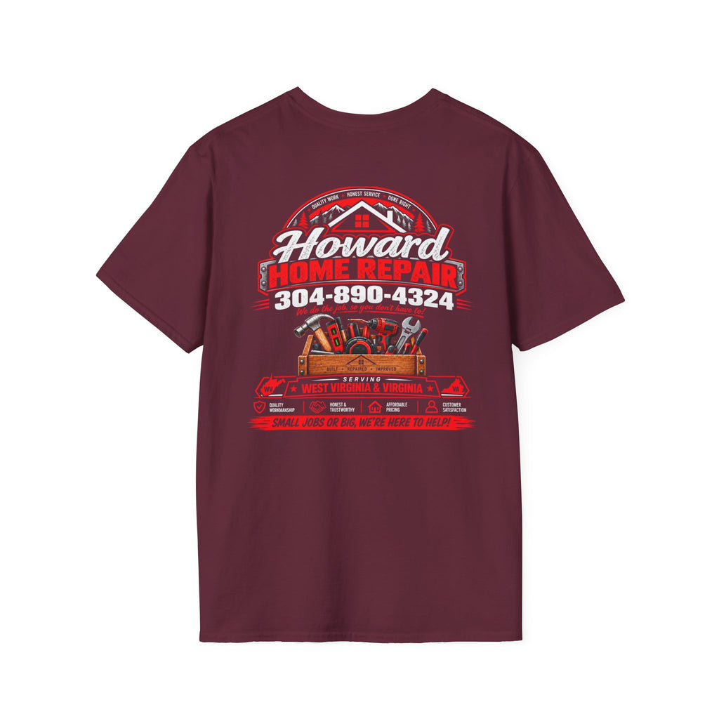 Howard Home Repair T-Shirt — Logo & Contact Workwear