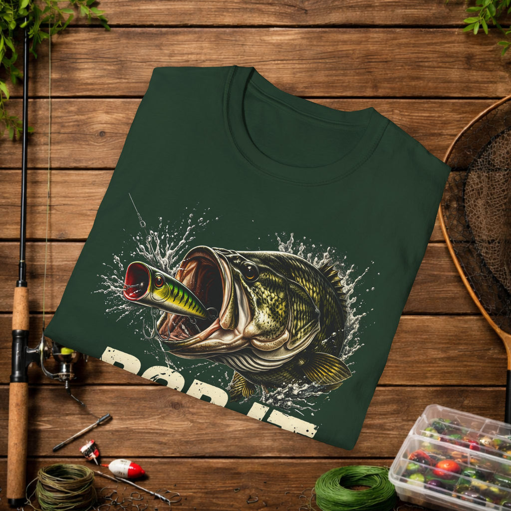 Pop It Bass Fishing Shirt – Topwater Popper Fishing Tee – Bass Strike Fishing Shirt – Topwater Angler Shirt
