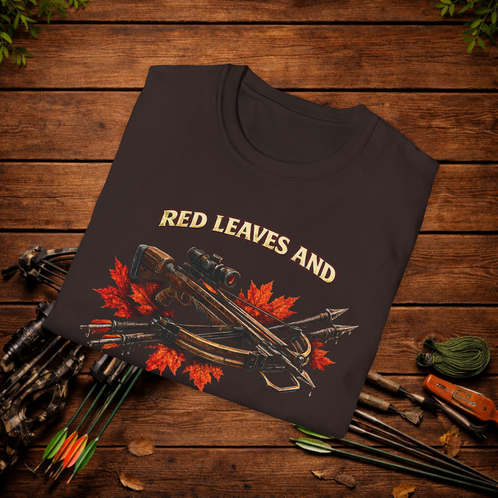 Red Leaves and Wet Shafts Crossbow Hunting Shirt