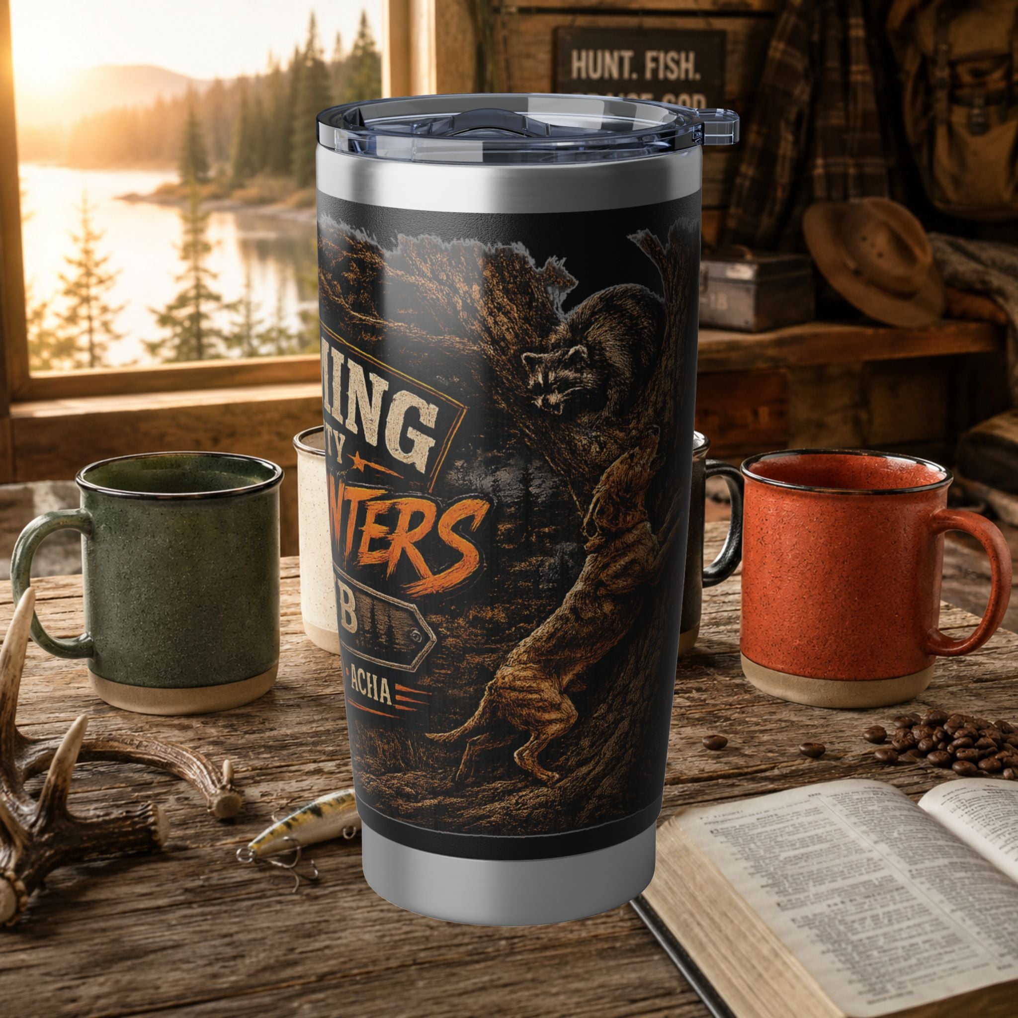 Coonhunter Club 20oz Tumbler — Wyoming County Outdoor Hunting Travel Mug