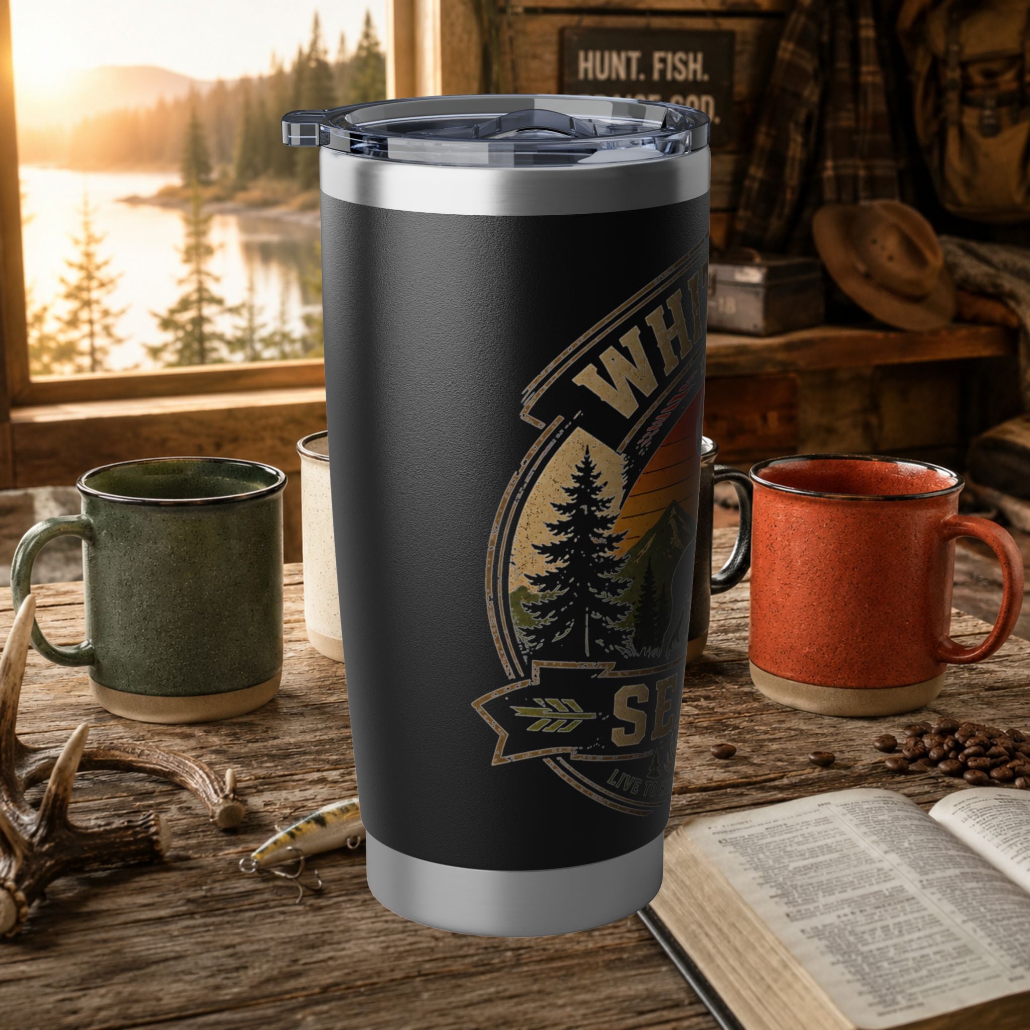 Whitetail Season 20oz Tumbler — Insulated Hunting Travel Cup