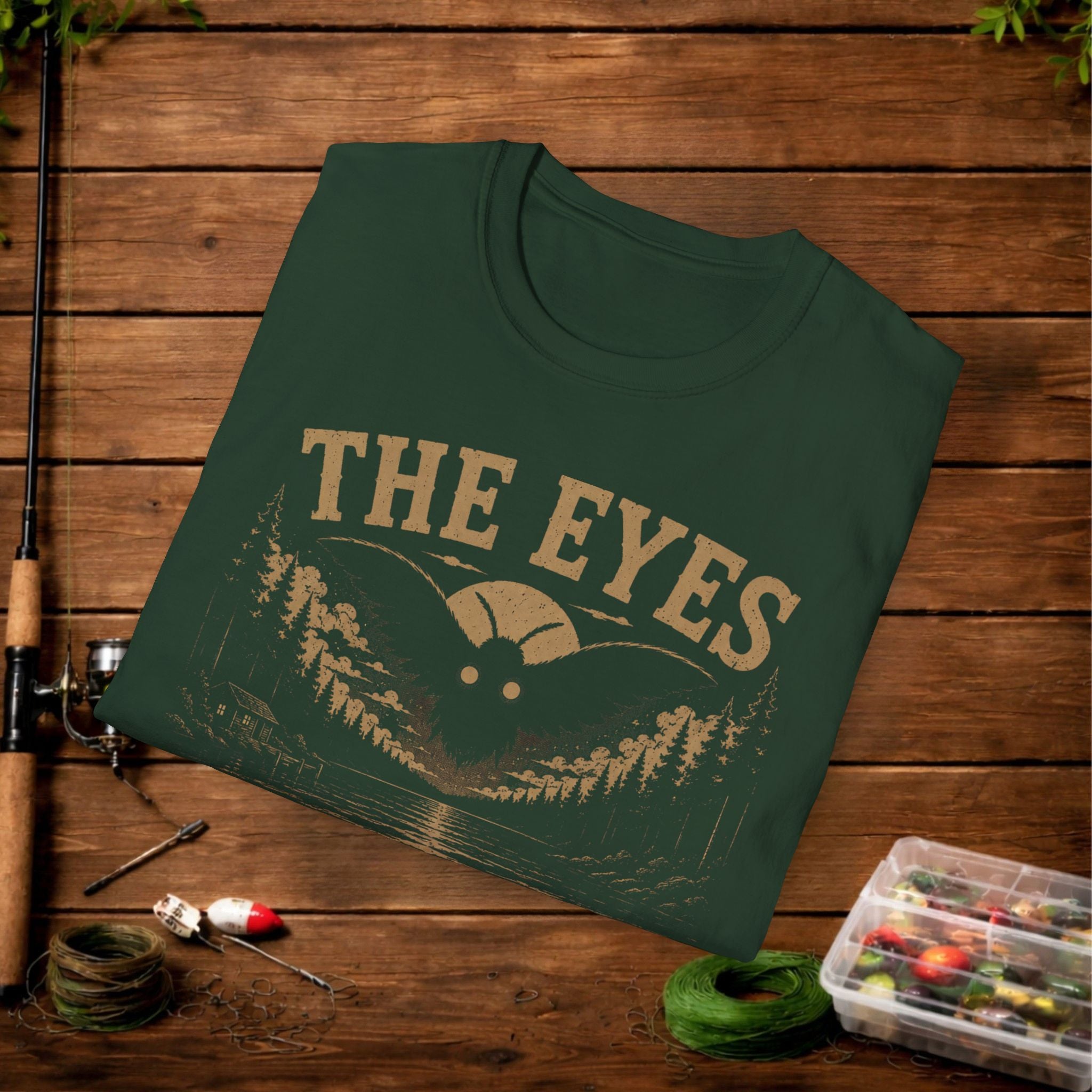 T-Shirt — "The Eyes" Fishing & Night Outdoors Graphic Tee