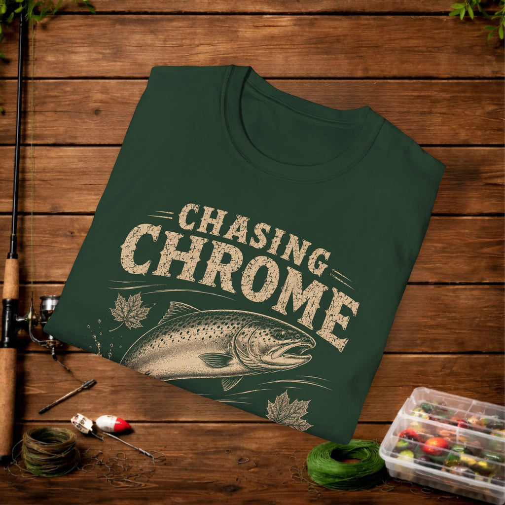 Chasing Chrome Fishing T-Shirt — The Fall Run Trout Tee