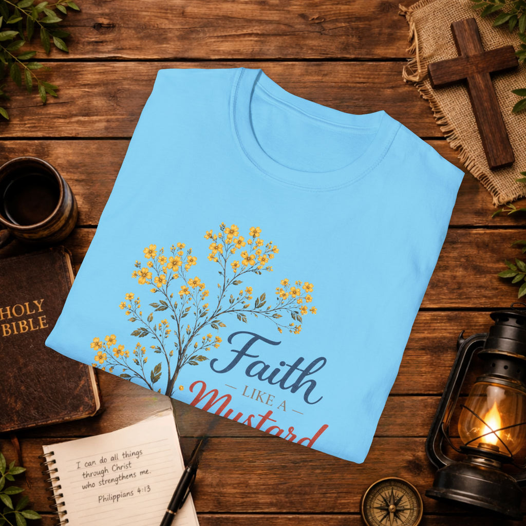 Faith Like a Mustard Seed T-Shirt — Christian Inspirational Tee