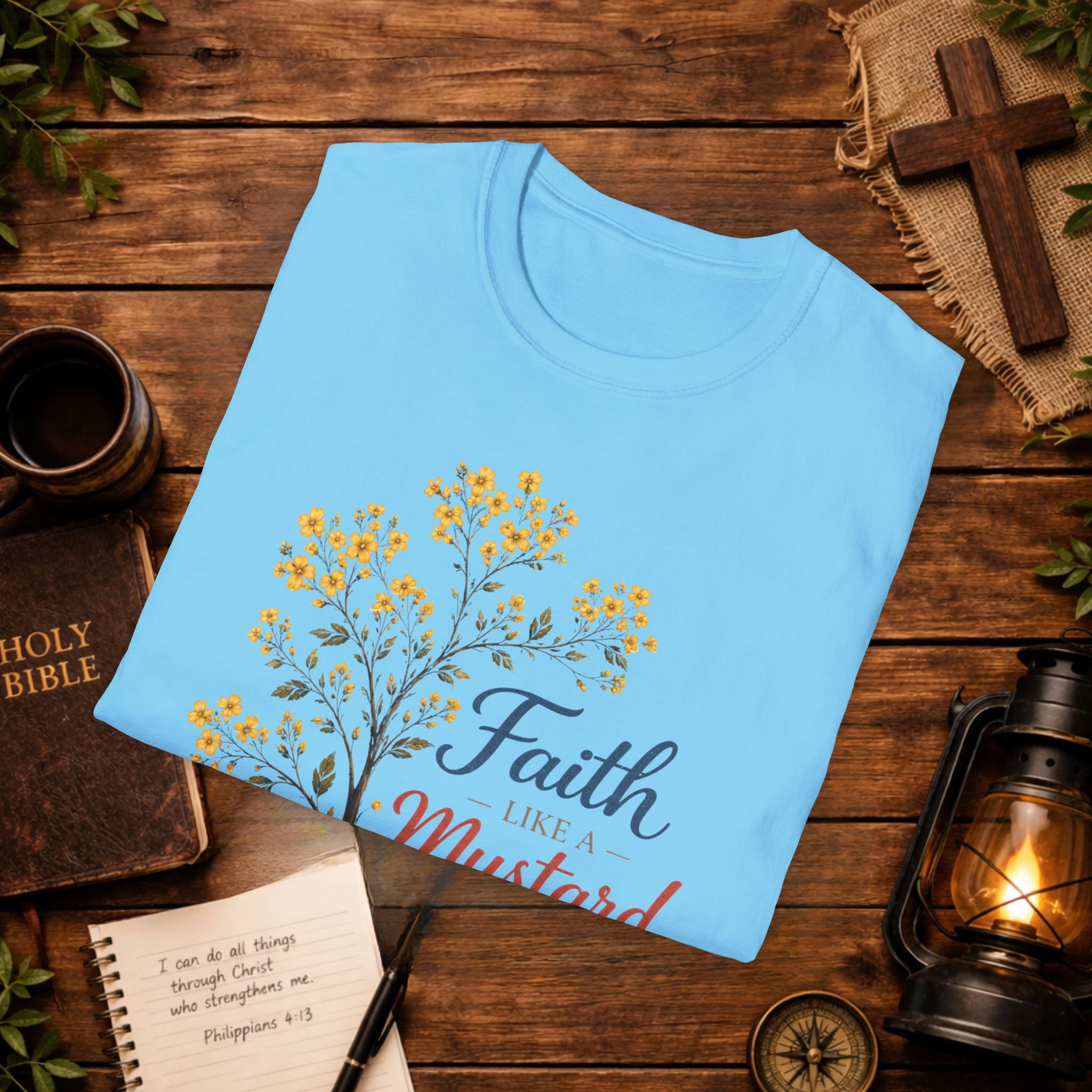 Faith Like a Mustard Seed T-Shirt — Christian Inspirational Tee