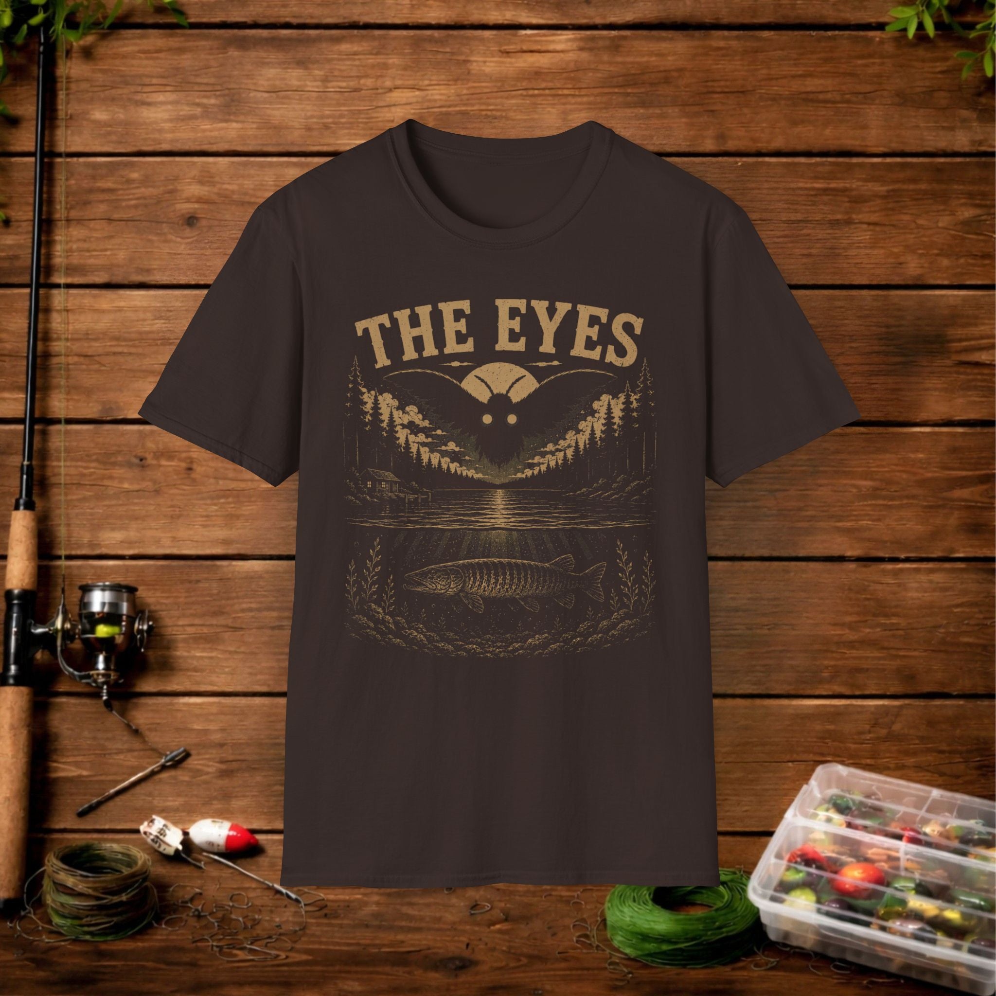 T-Shirt — "The Eyes" Fishing & Night Outdoors Graphic Tee