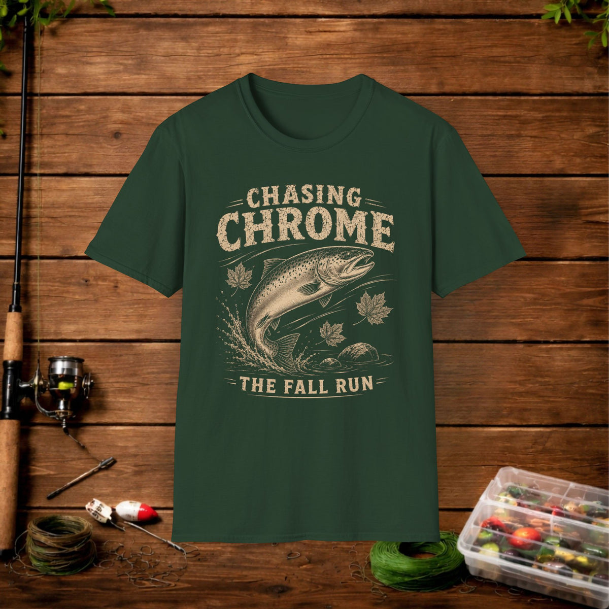 Chasing Chrome Fishing T-Shirt — The Fall Run Trout Tee