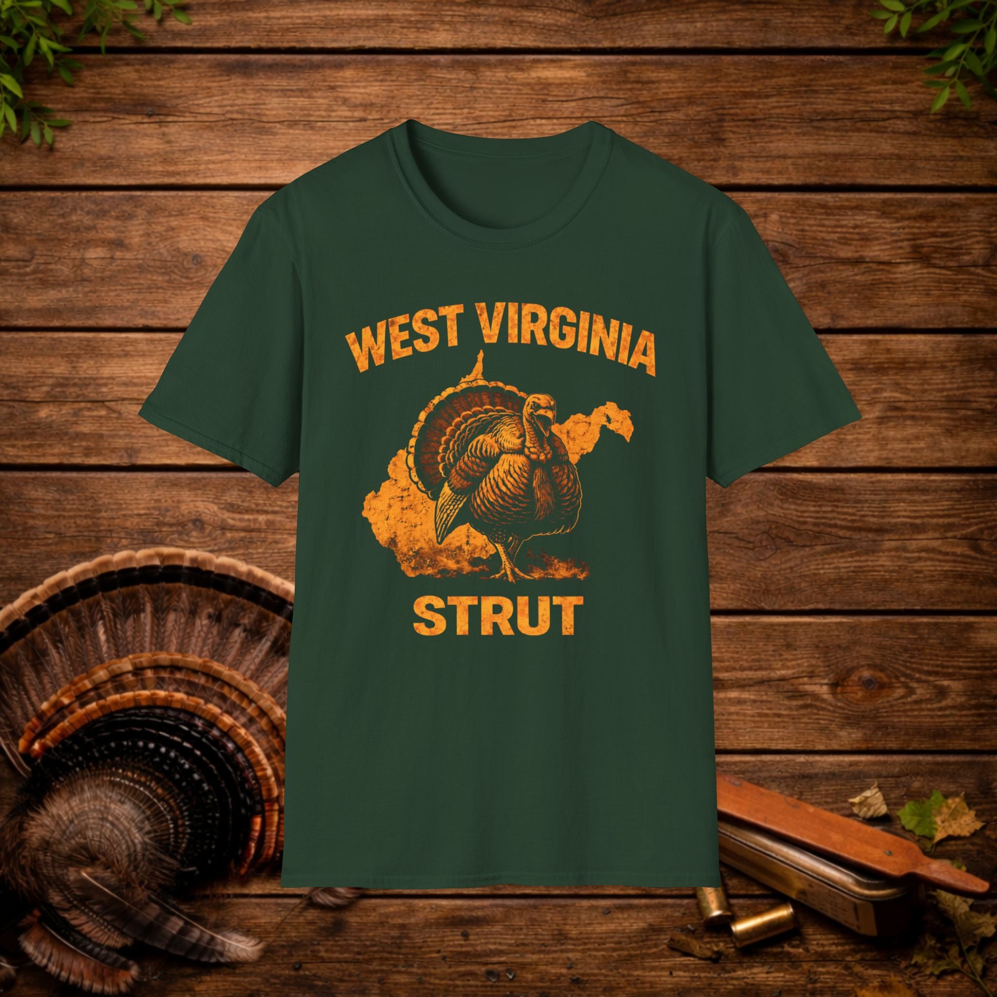 West Virginia Strut Turkey Hunting Shirt – WV Gobbler Tee – Mountain State Turkey Season Shirt – Hunter Gift
