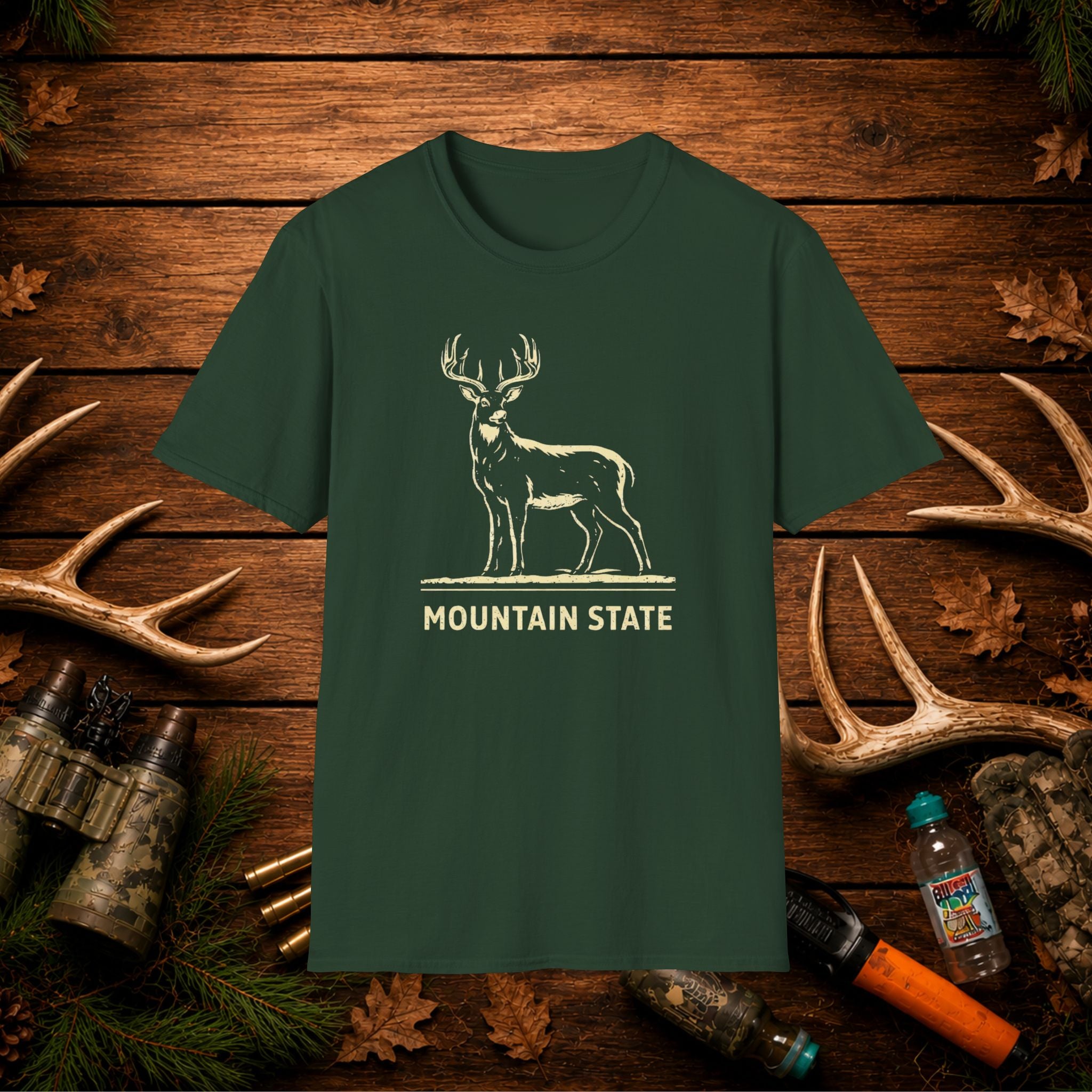 Mountain State Deer T-Shirt — Vintage Outdoors Hunting Tee