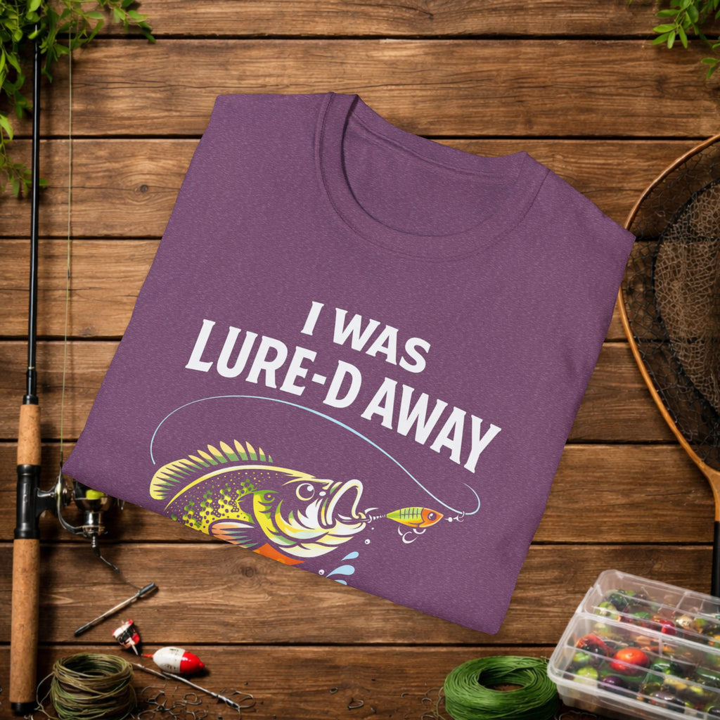 Funny Fishing Shirt – I Was Lure-D Away Bass Fishing Tee