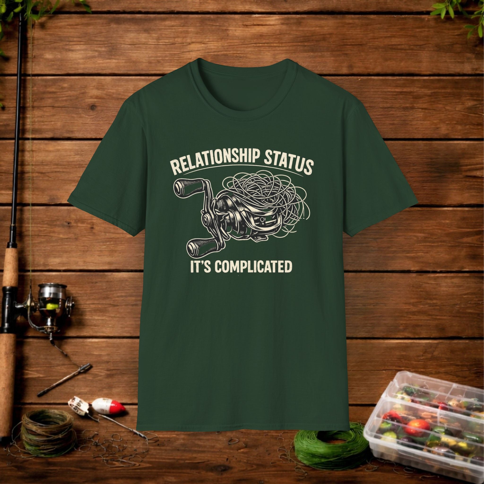 Relationship Status T-Shirt — 'It's Complicated' Funny Fishing Tee