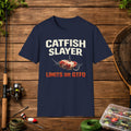 Catfish Slayer Shirt – Limits or GTFO Fishing Tee – Catfishing Angler Shirt – Funny Catfish Fishing Shirt
