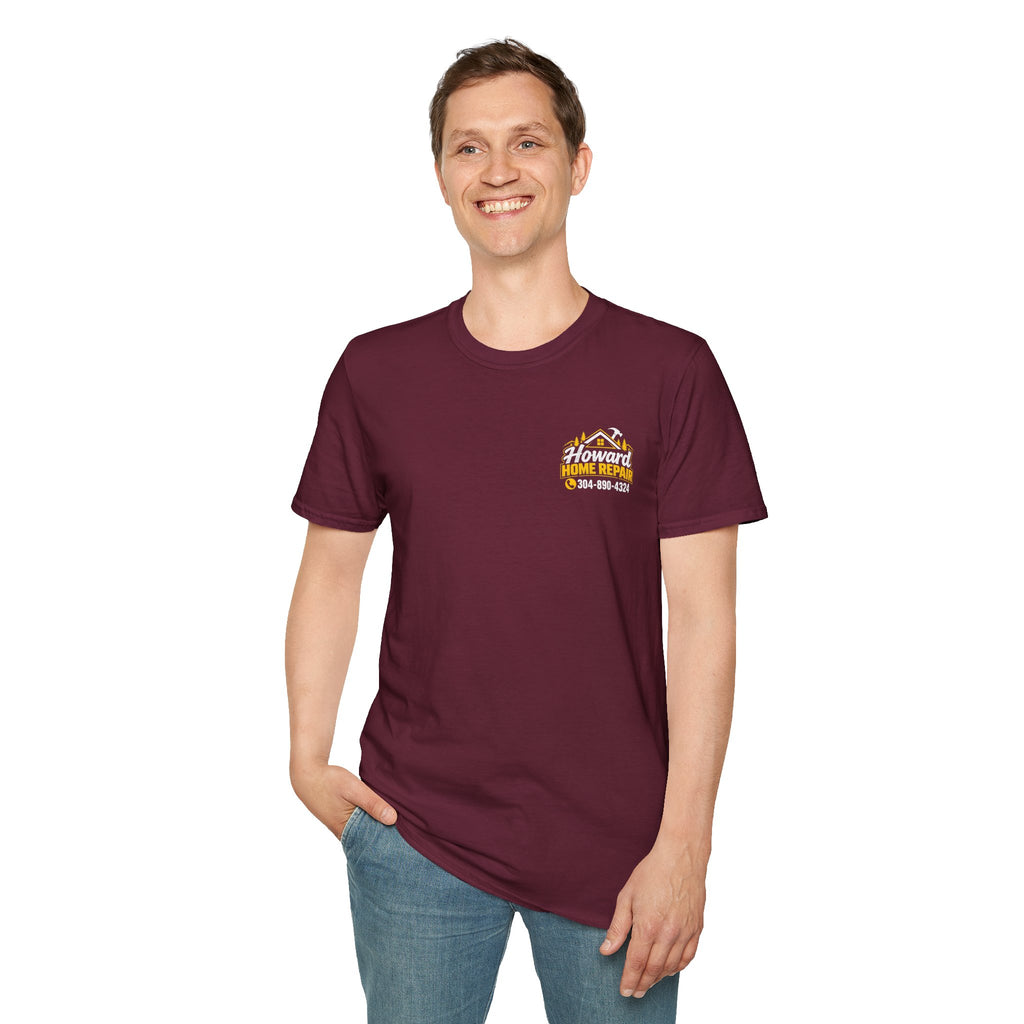 Home Repair Logo T‑Shirt — Howard Home Repair Branded Tee with Phone Number