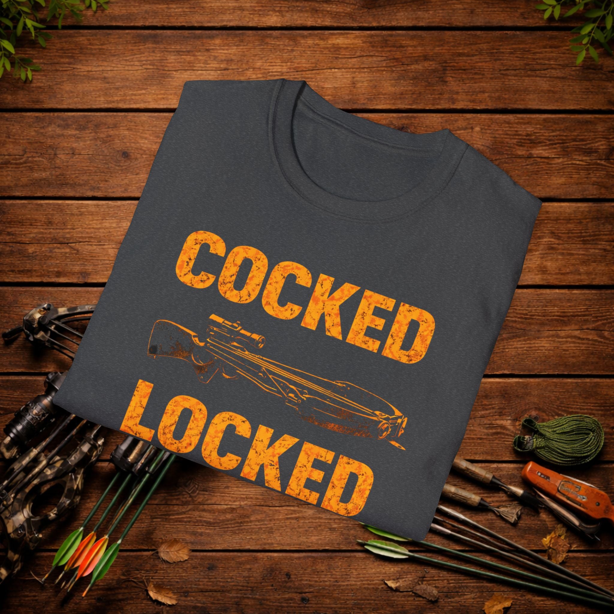Cocked Locked Ready Crossbow Hunting Shirt – Deer Hunter Tee – Bowhunter Apparel – Hunting Season Shirt