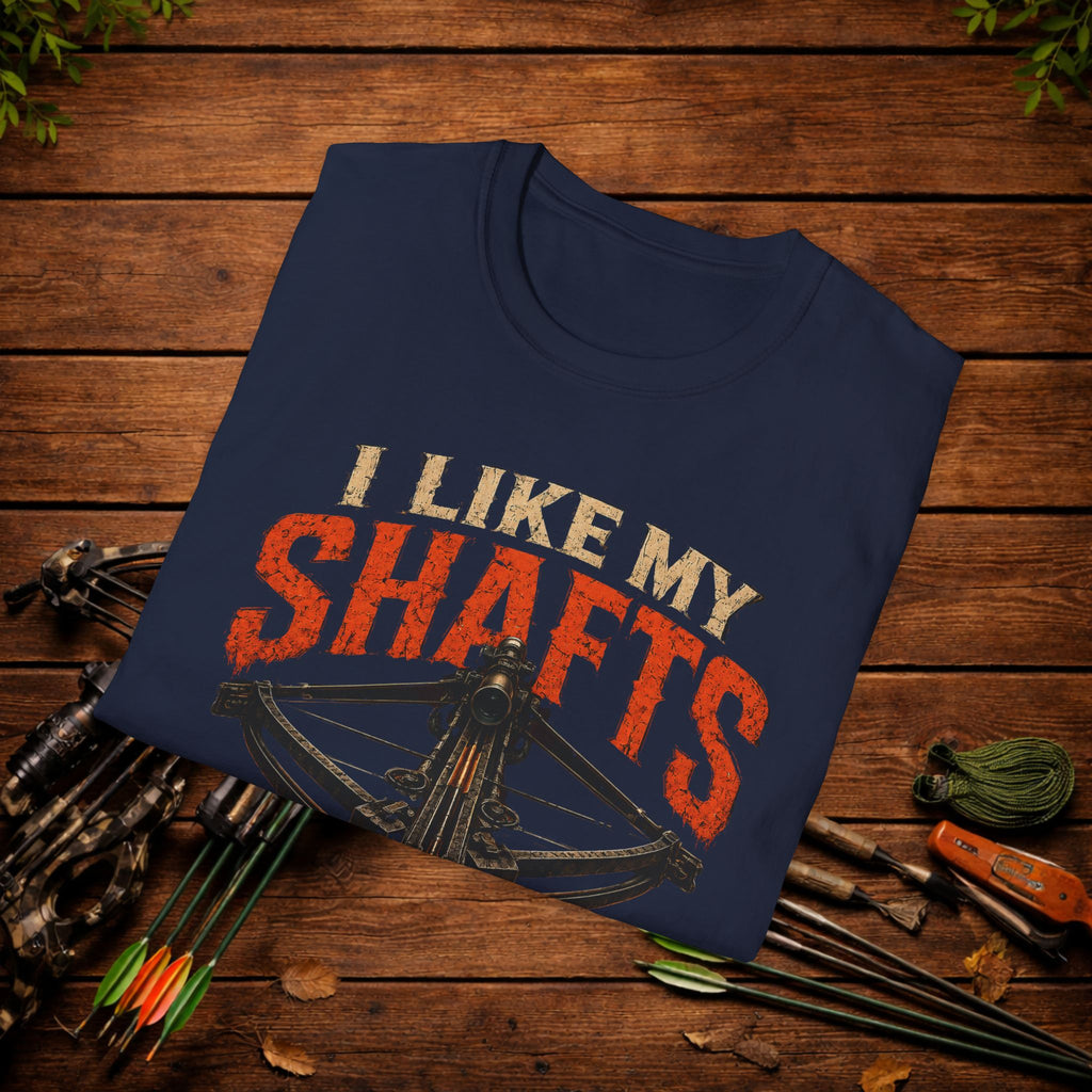 Graphic T-Shirt — "I Like My Shafts Wet" Crossbow Hunting Tee
