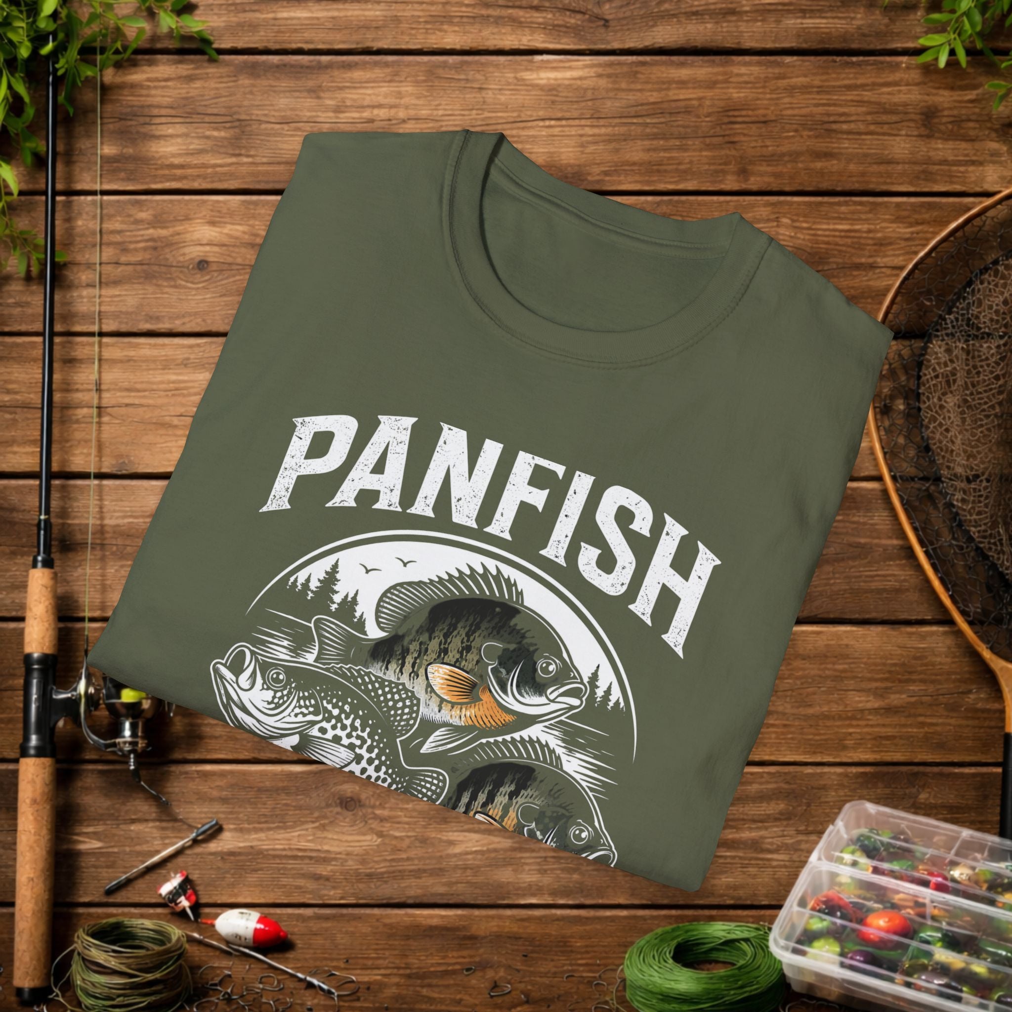 Panfish Addict Fishing T-Shirt – Bluegill Crappie Sunfish Angler Tee