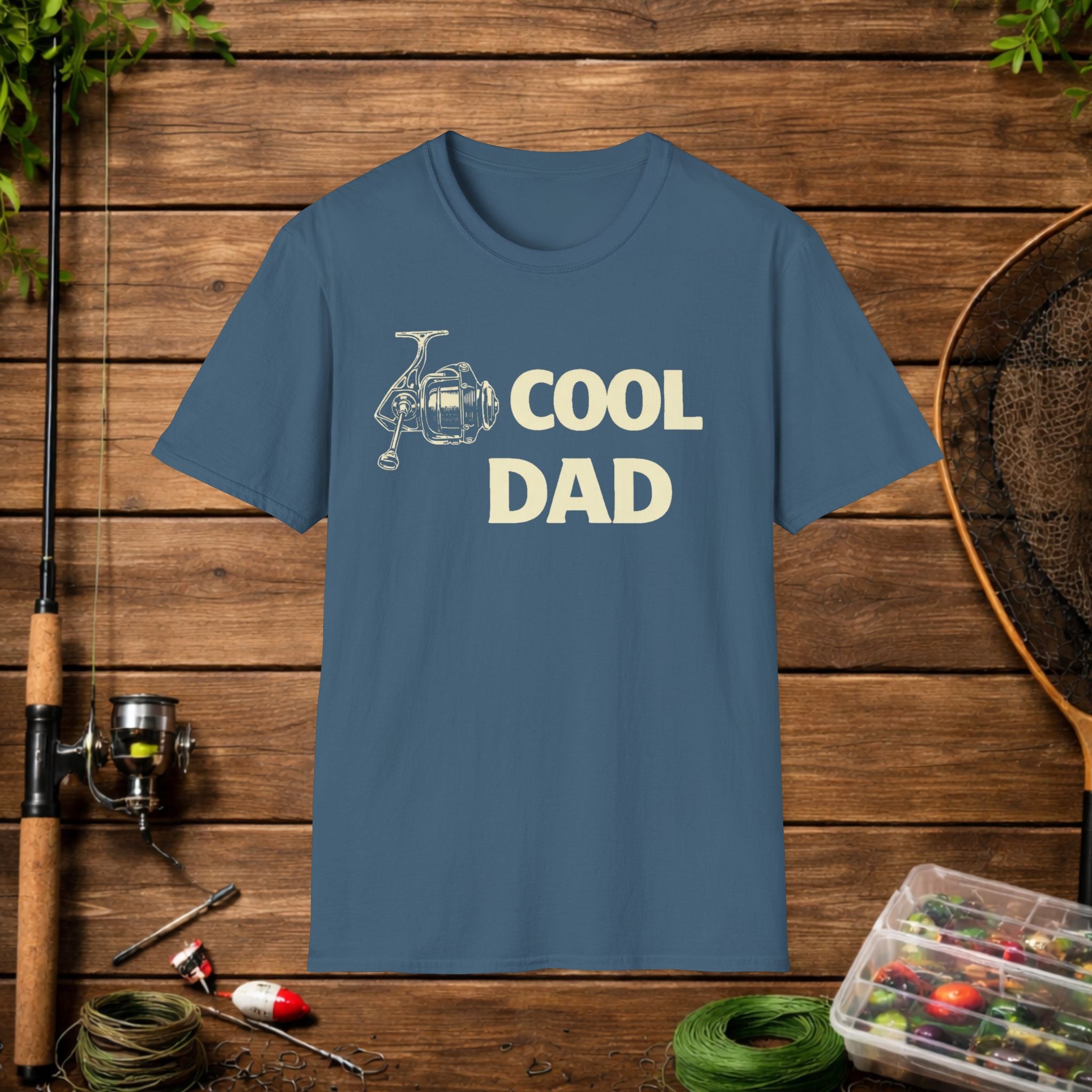 Cool Dad Fishing T-Shirt — Retro Fishing Reel Tee for Dad, Father’s Day Gift