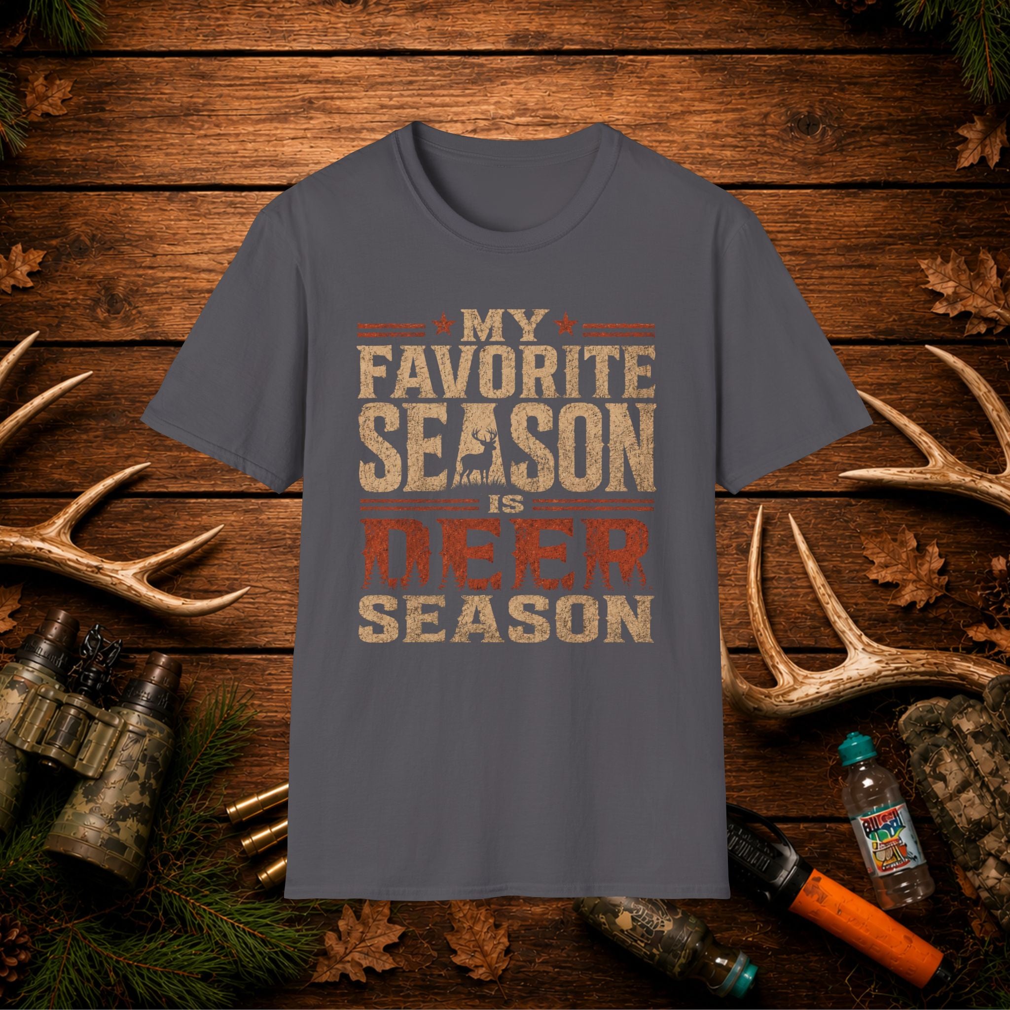 Deer Season T‑Shirt — "My Favorite Season Is Deer Season" Rustic Hunting Tee