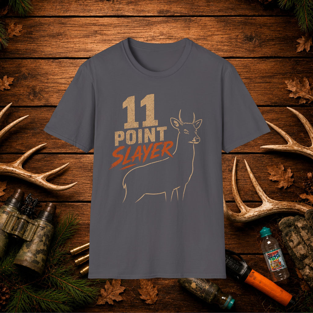 11 Point Slayer Deer T-Shirt — Hunting Buck Hunter Graphic Tee
